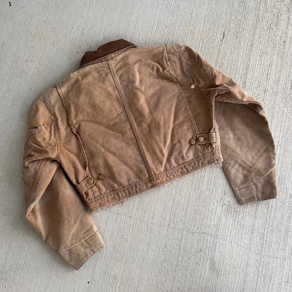 Carhartt brown cropped Detroit style work wear jacket - Picture 7 of 9